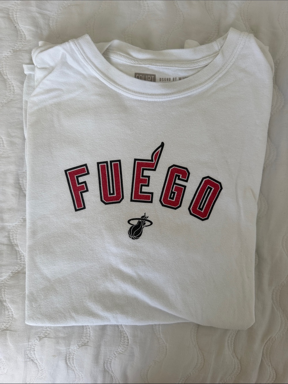 Court Culture Miami Heat White Graphic Tee